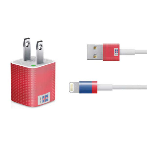 Iceland Soccer Flag iPhone Charger (5W USB) Skin